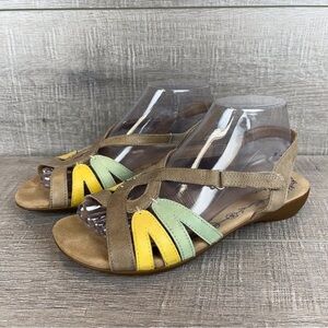 Hotter sz 7.5 Minorca leather strappy sandals